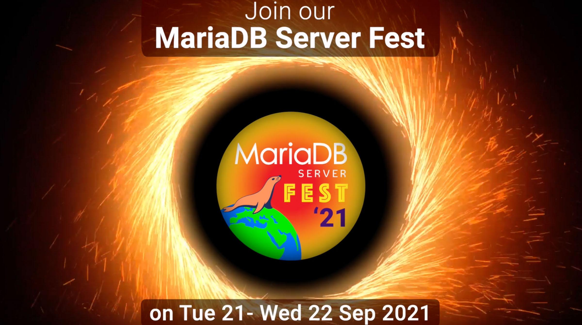 mariadb_org's tweet card. Update: MariaDB Server Fest 2021 will be held on the 5th and 6th of October 2021. You can find more information in this blog post. … Continue reading