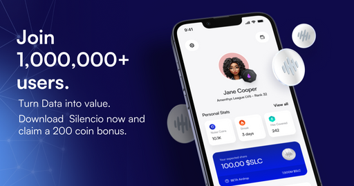 silencioNetwork's tweet card. Turn noise into rewards with Silencio. Download now to measure noise levels, earn rewards, and make an impact globally!