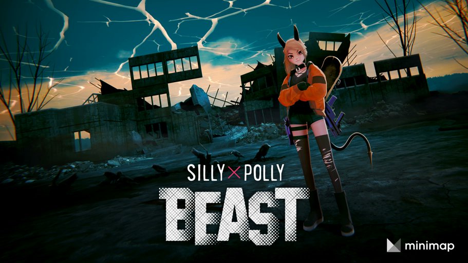 Minimap_global's tweet card. Silly Polly Beast will have a global launch, and launch with support for English, French, Italian, German, Spanish, Russian, Simplified Chinese, Japanese, and Ukrainian.
