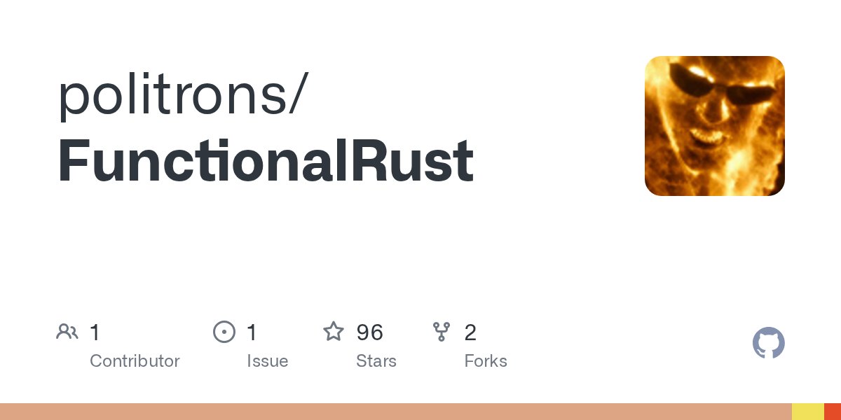 politrons's tweet card. Contribute to politrons/FunctionalRust development by creating an account on GitHub.