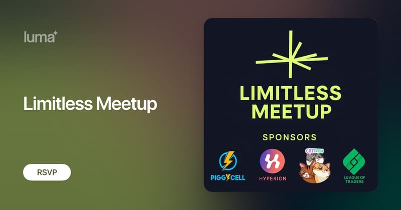 piggycell's tweet card. Limitless.Exchange의 정식 밋업에 초대드립니다. 🌳Limitless Exchange 소개 Limitless Exchange는 차세대 예측 시장(prediction market) 플랫폼으로, 블록체인과 인공지능(AI)을 결합해 누구나 다양한 미래 이벤트에 대해 예측하고…