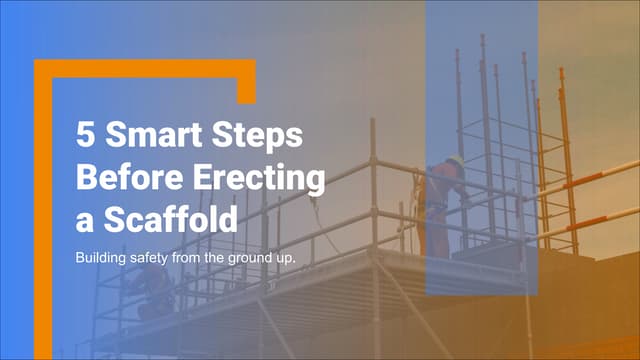 TechEhsSolution's tweet card. 5 Smart Steps Before Erecting a Scaffold