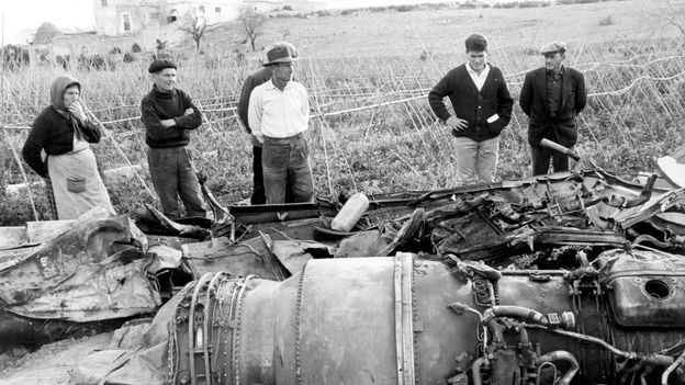 austinhill's tweet card. After two planes collided, three hydrogen bombs hit a Spanish village, and one fell into the sea nearby. Two years later, villagers talked to the BBC about the terrifying accident.