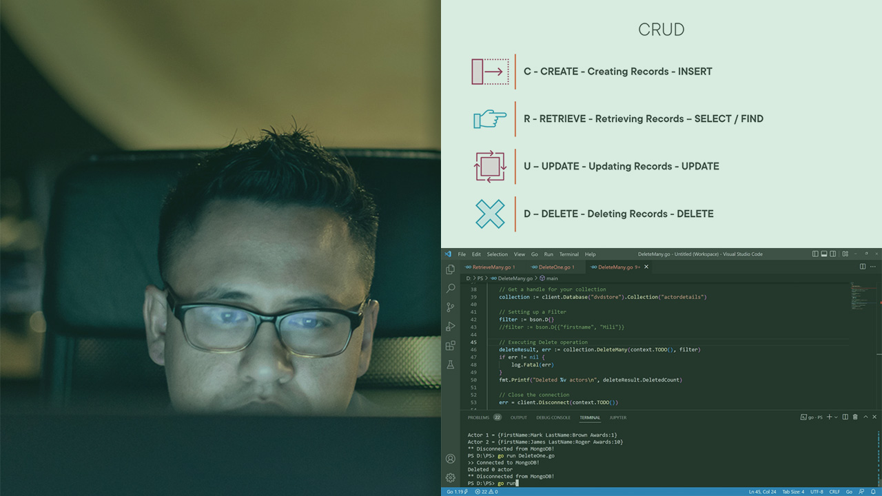 giancosta86's tweet card. Accessing Non-relational Databases in Go