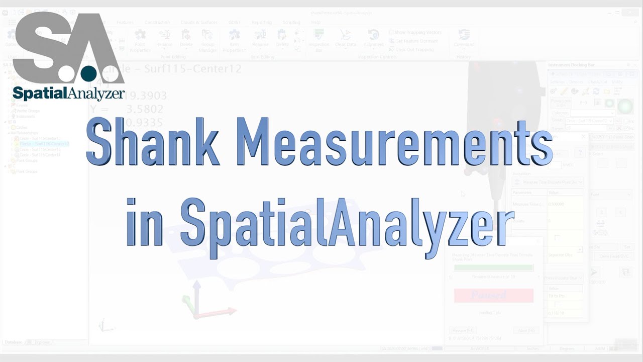 SpatialAnalyzer's tweet card. Shank Measurements in SpatialAnalyzer
