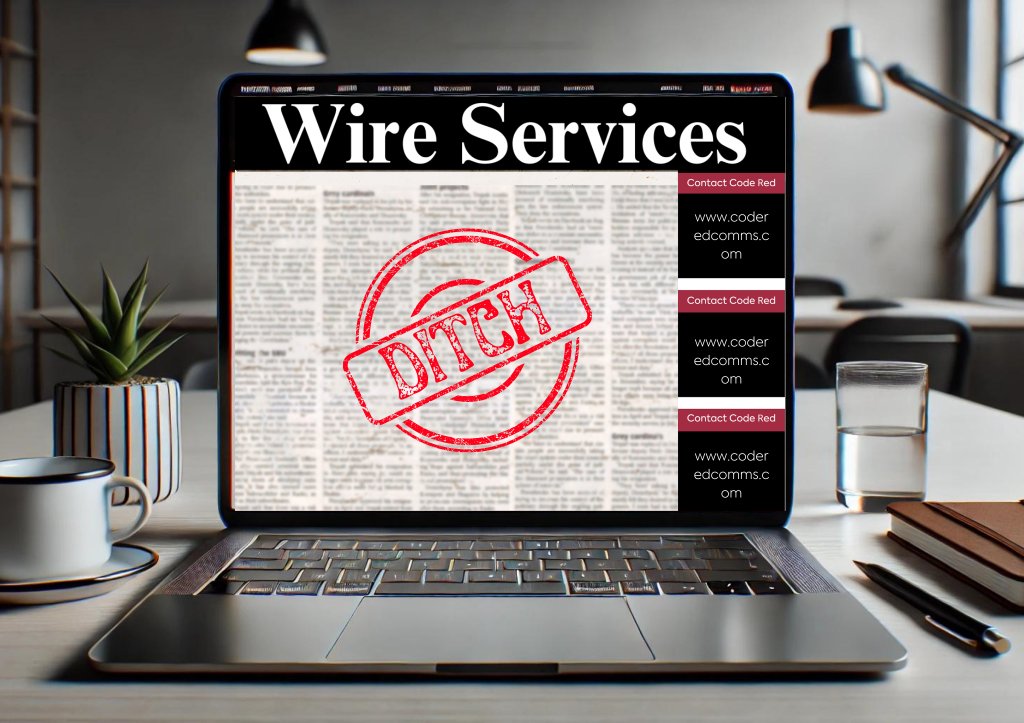 coderedcomms's tweet card. Black Hat 2024 has shown that news wire services are as old as legacy tech, and they're not doing your PR any favor.