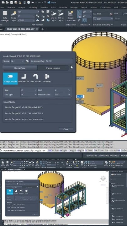 Rlarapoveda's tweet card. Video 006 #Plant_3d Ampliación #Tutorial #Líneas de #tubería desde...