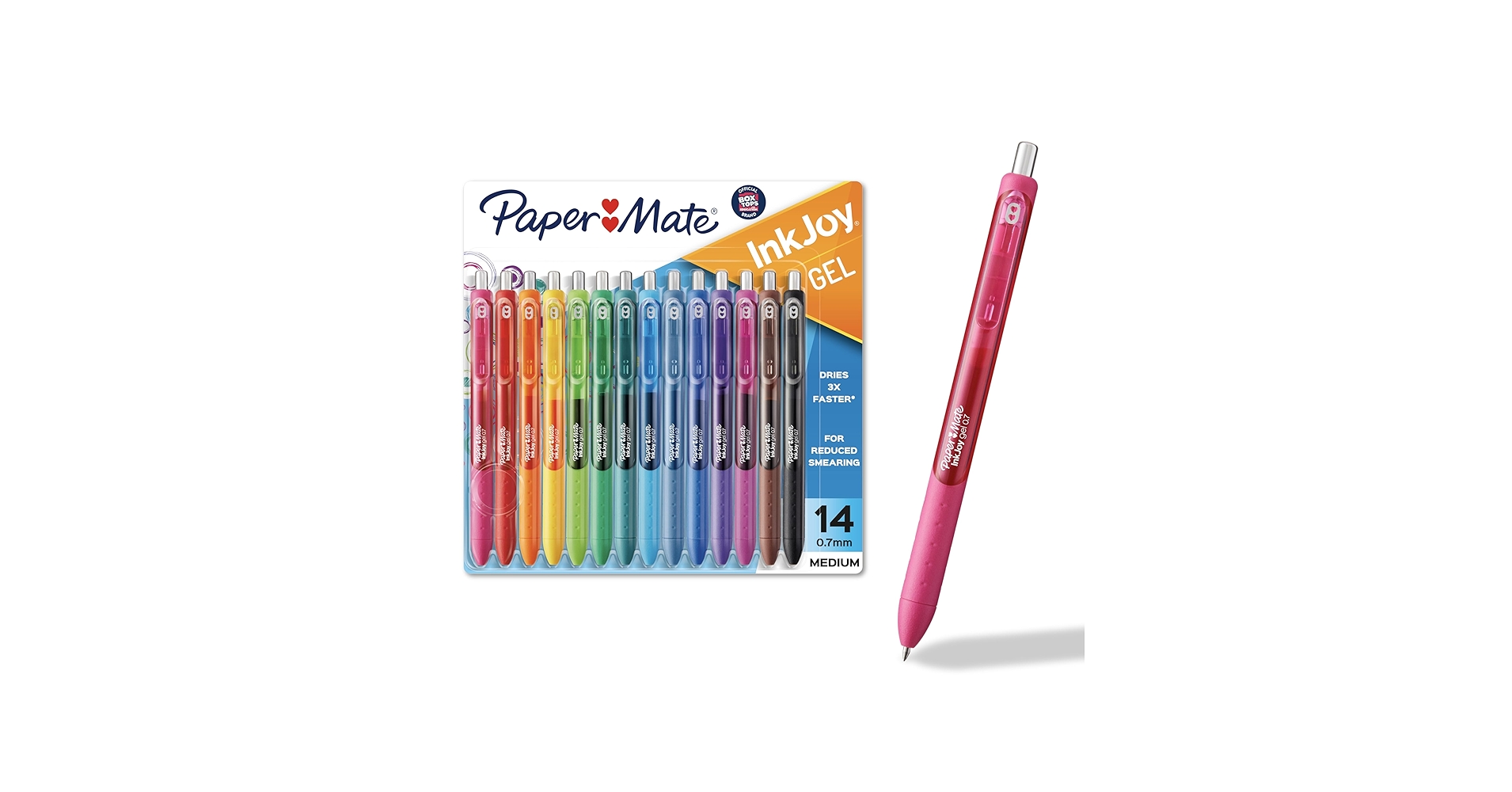 TechOffer6's tweet card. The Paper Mate InkJoy gel pen pack of 14 offers a range of vibrant colors for exceptional note-taking, art creations, and everyday writing tasks. Equipped with a medium point (0.7 mm), these pens...