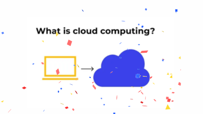 RashidJ302's tweet card. Cloud computing is like renting a super-powered computer over the internet. Instead of owning physical servers or software, you pay a provider (like A