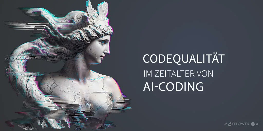 _developercamp's tweet card. AI-Coding zwingt uns, Codequalität in modernen Softwareprojekten neu zu denken. Ein Ausflug in speziell konfigurierte AI-Agent-Architekturen.