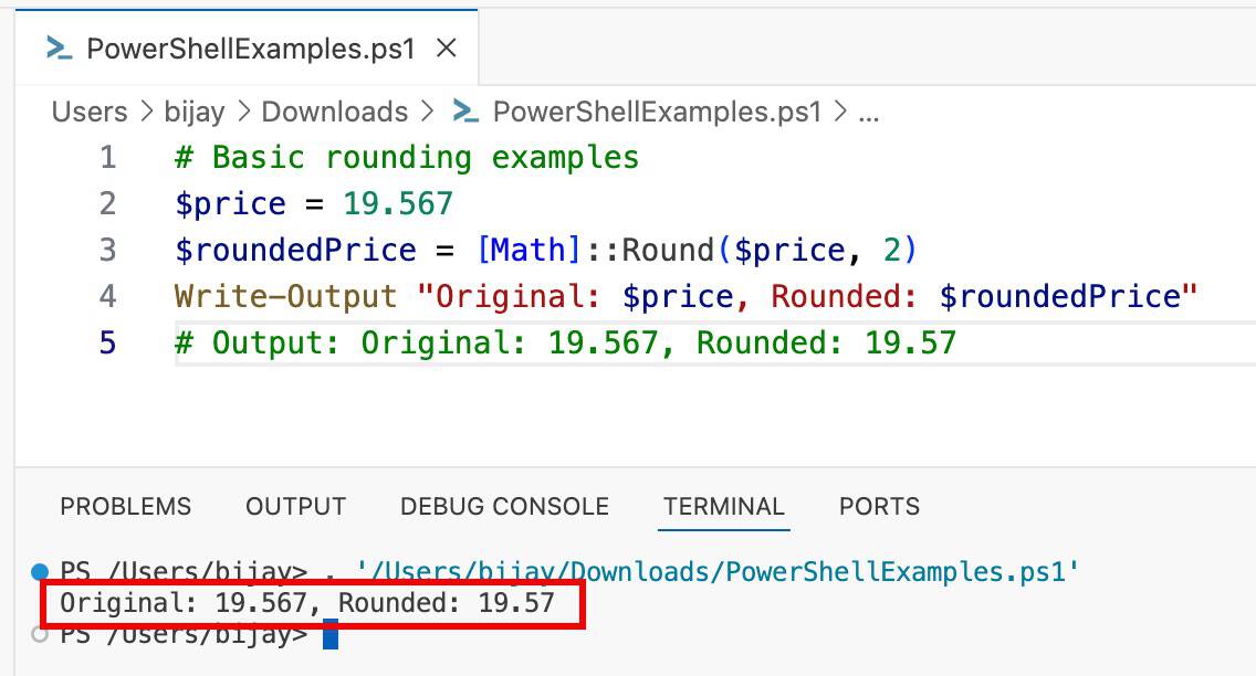 PowerShellFAQs's tweet card. Master PowerShell decimal rounding with 5 proven methods. Learn [Math]::Round, ToString, -f operator & more. Perfect for beginners & pros. Examples included.