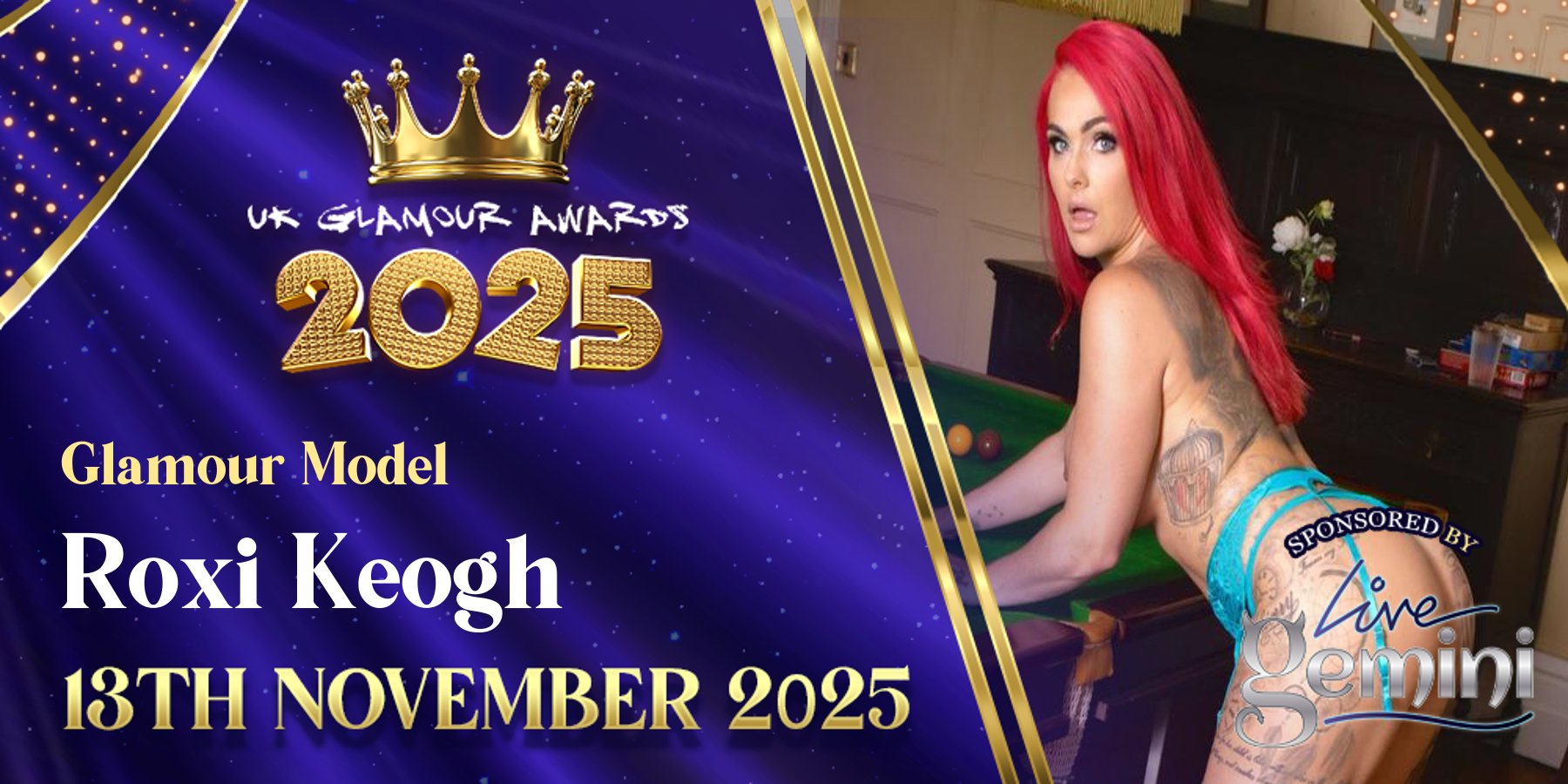 kev25kevin's tweet card. I've just voted for Roxi keogh (2) in the Uk Glamour Awards 2025.