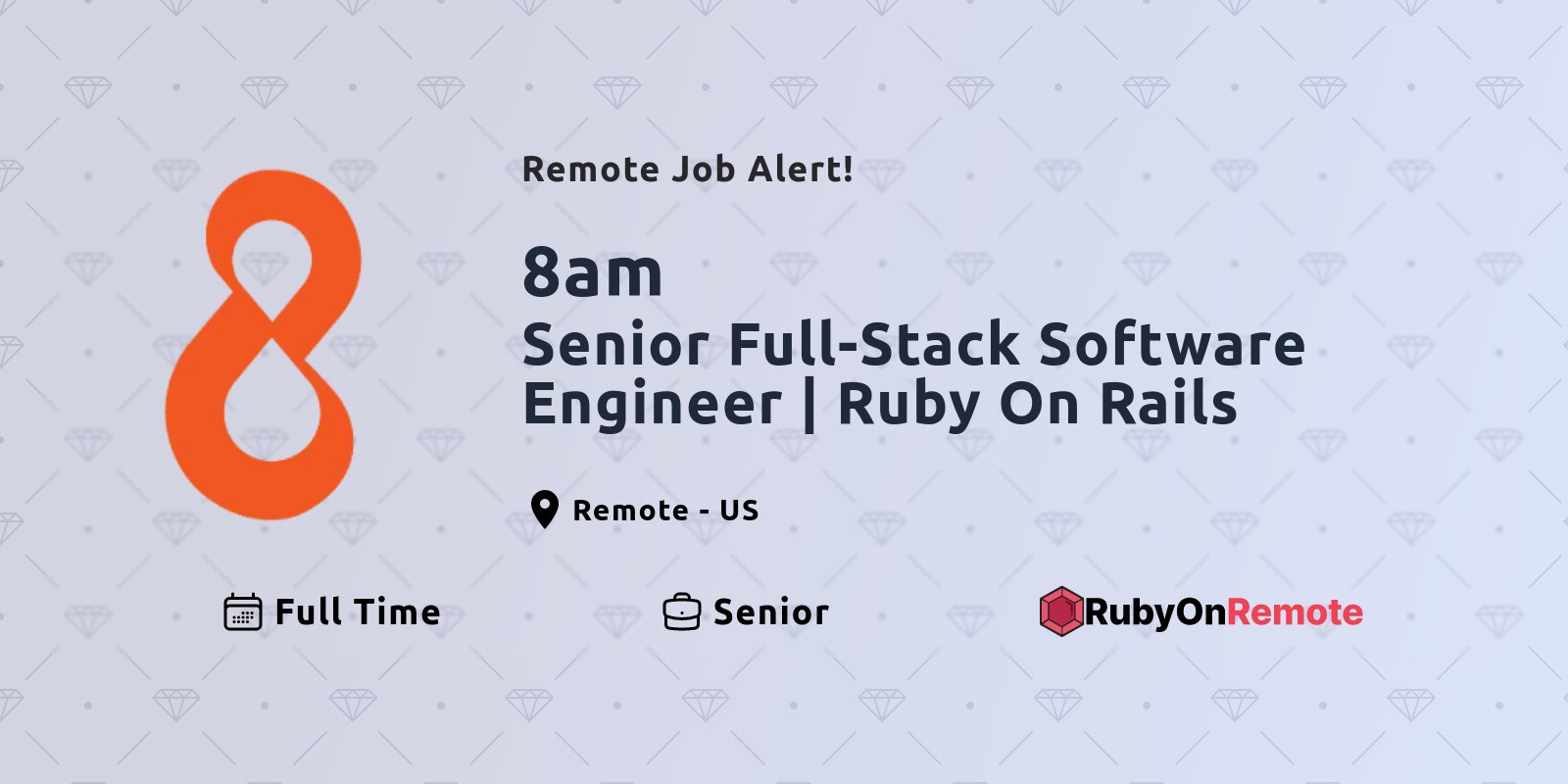 RubyOnRemote's tweet card. Find curated remote ruby jobs in one place. Join the remote work force.