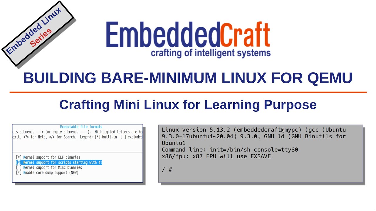 embeddedcraft's tweet card. Building Bare-Minimum Linux for QEMU