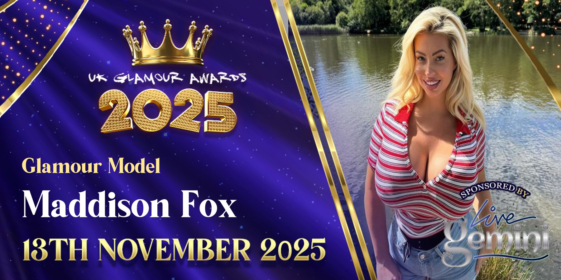 frame_end's tweet card. I've just voted for Maddison Fox in the Uk Glamour Awards 2025.