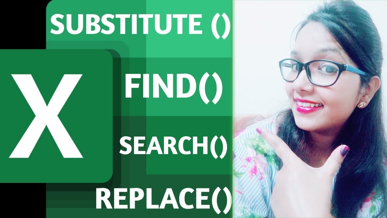 TechMonika's tweet card. Excel Text Function | Substitute | Find | Replace | search | In Hindi