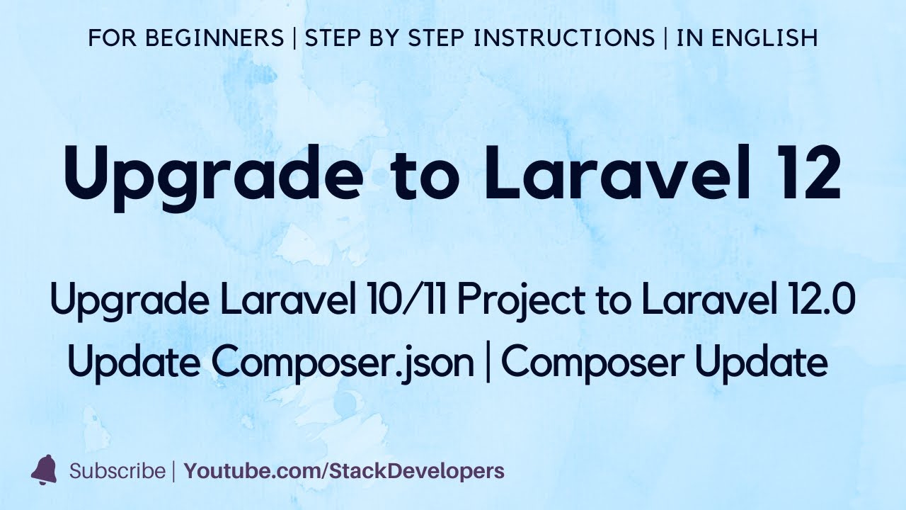 stacdevelopers's tweet card. Upgrade to Laravel 12 in 12 Minutes | Quick Guide to Update to...