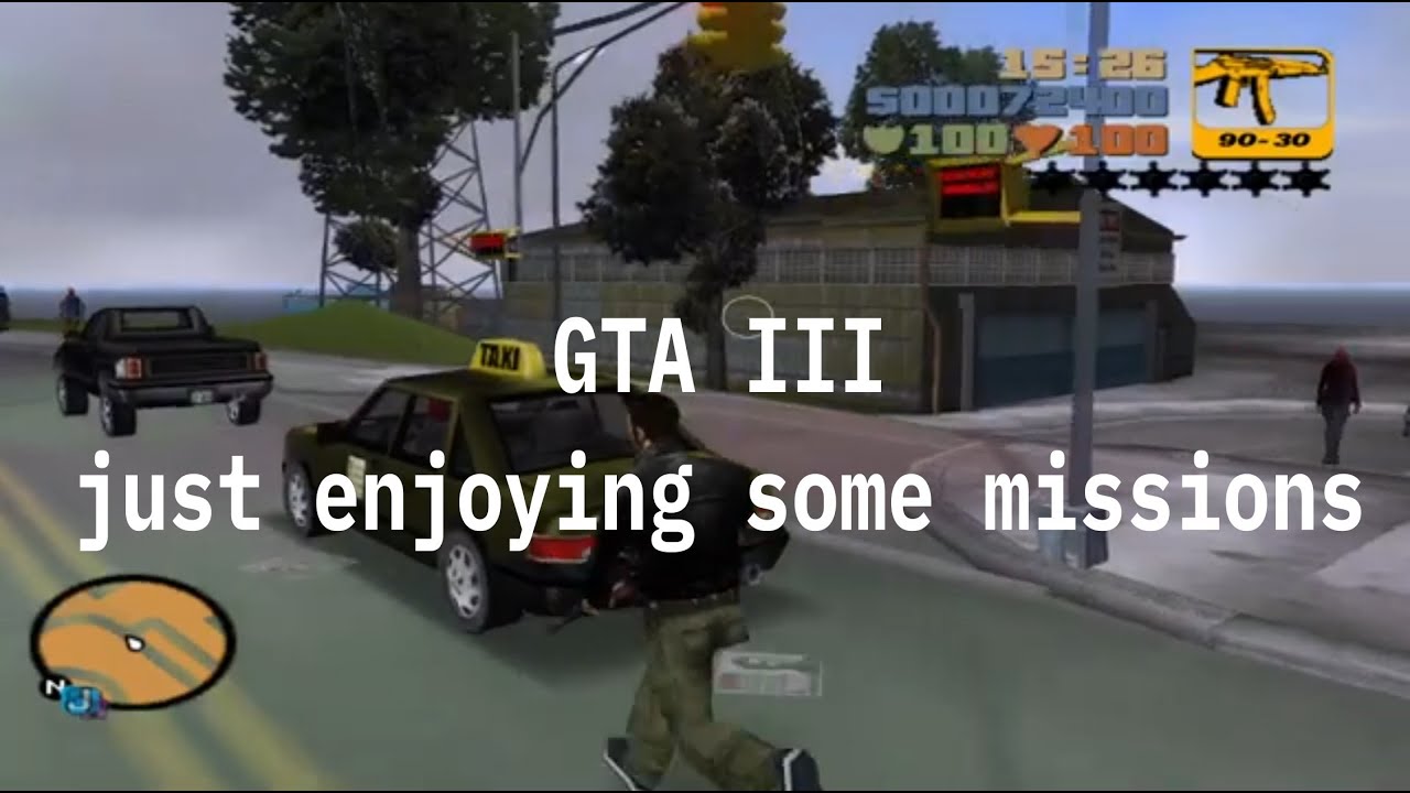 CodeAsm_'s tweet card. GTA III - just enjoying some missions