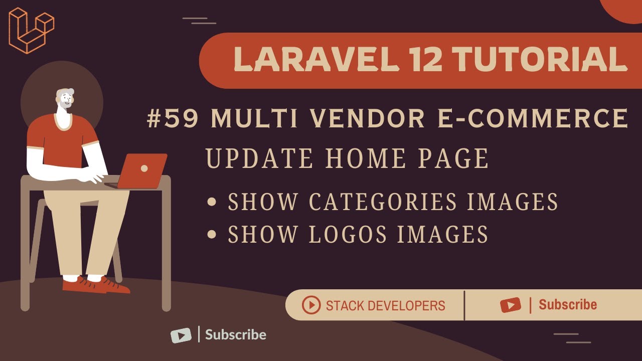stacdevelopers's tweet card. Laravel 12 Tutorial #59 | Multi Vendor E-com | Update Home Page |...