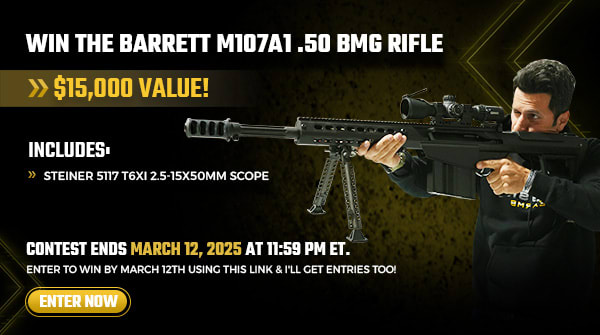 DemaagdR's tweet card. Win The Barrett M107A1 .50 BMG Rifle