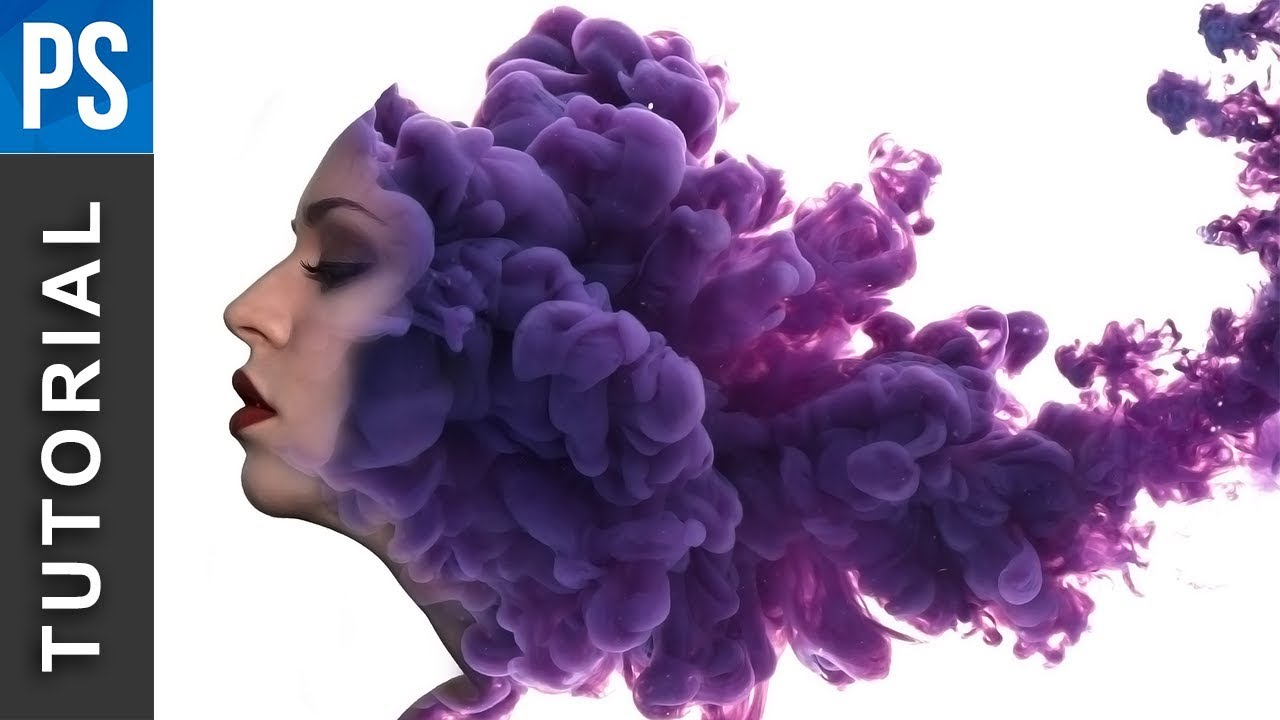 PS_TutorialsTV's tweet card. Photoshop Tutorial: Powerful Ink, Smoke Portrait