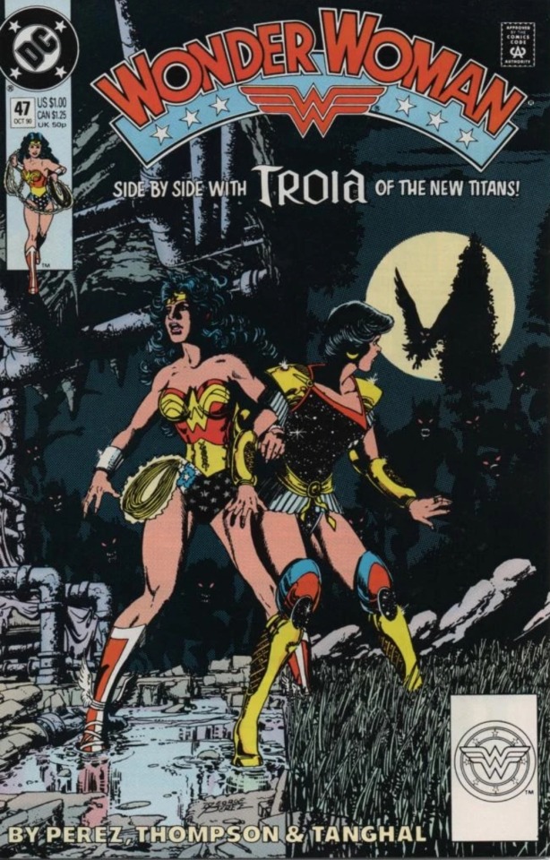 DrBob39980582's tweet card. 💬 0  🔁 2  ❤️ 1 · Wonder Woman vol 2 47, cover date October 1990, marked the first meeting between Wonder Woman and Troia (formerly known as Wonder Girl) in the Post-Crisis Universe. ("Common Ground…
