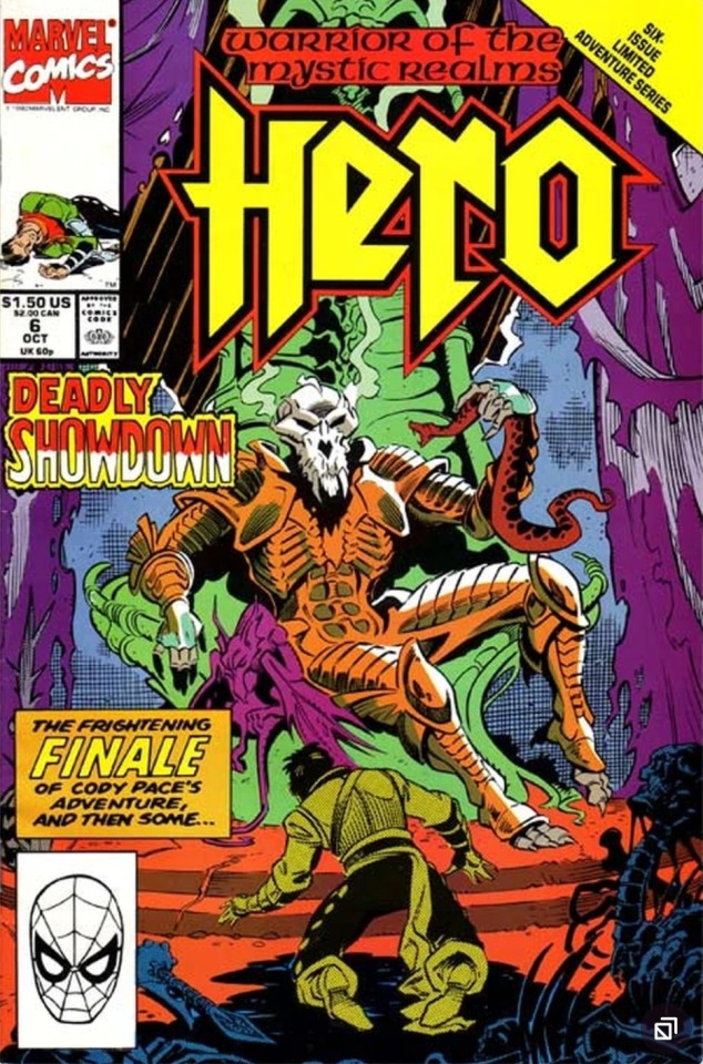 DrBob39980582's tweet card. 💬 0  🔁 2  ❤️ 0 · The final issue of the limited series Hero was published with a cover date of October 1990. ("Chapter 6: Golgotha/And Or Bust" Hero 6, Marvel Comic Event)