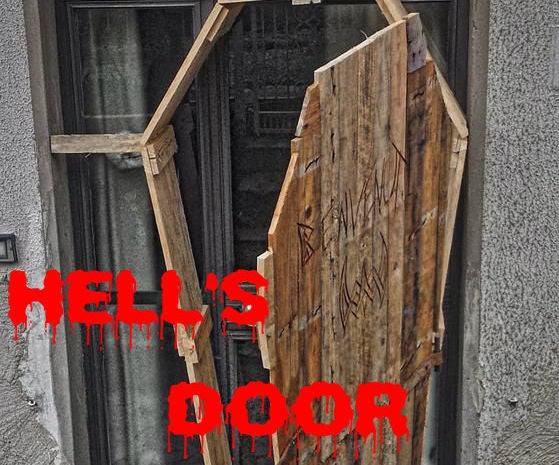 HowToSolve's tweet card. Hell's Door Coffin: Two days ago I woke up and a voice told me: "Build a coffin and make people go through it with a smile. Then, your party will rock". Well, what should I do, ignore that voice?...
