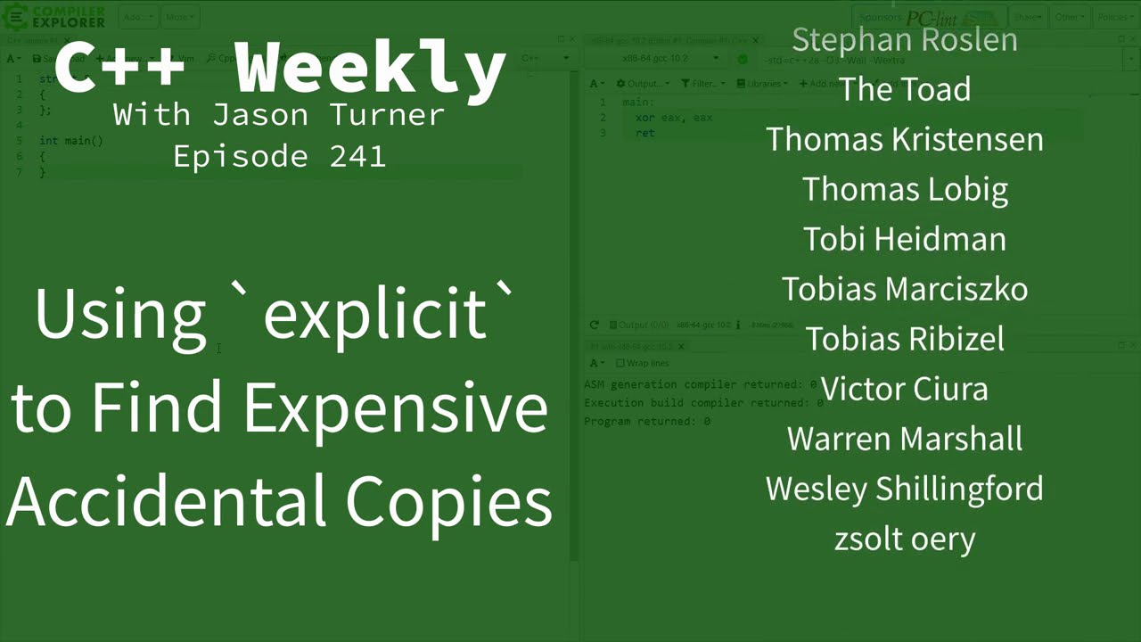 lefticus's tweet card. C++ Weekly - Ep 241 - Using `explicit` to Find Expensive Accidental...