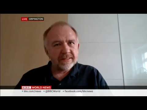 Comadork's tweet card. Chris Owen on BBC World News