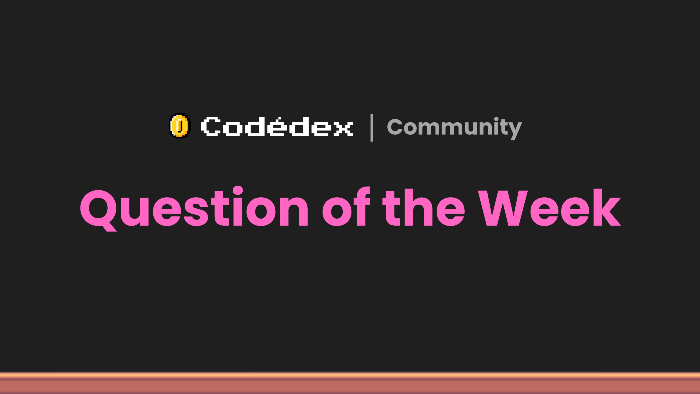 codedex_io's tweet card. Question of the Week #37: We’re all makers here! 🛠️ Share what you’re building, whethe...