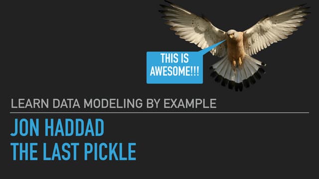 PatrickMcFadin's tweet card. A Shortcut to Awesome: Cassandra Data Modeling By Example (Jon...