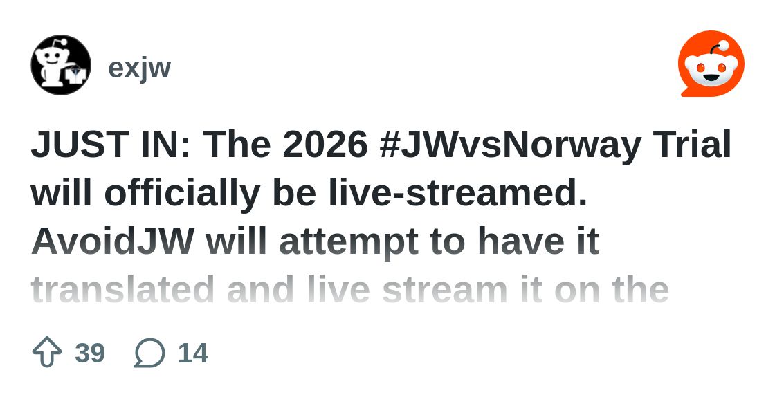 AvoidJWorg's tweet card. Explore this post and more from the exjw community