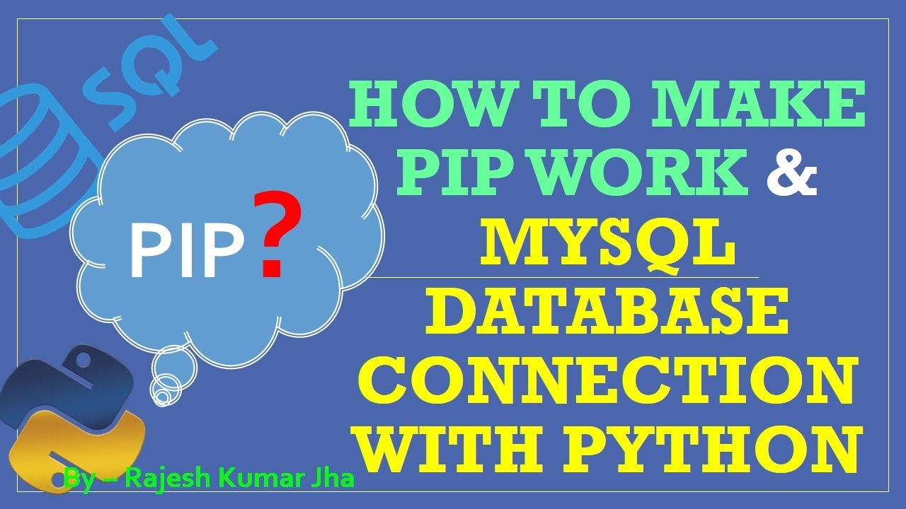 pythonport's tweet card. Working with #PIP Command | #Python code for #DBconnection with MySql...