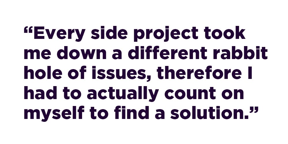 ThePracticalDev's tweet card. My reasons for side projects