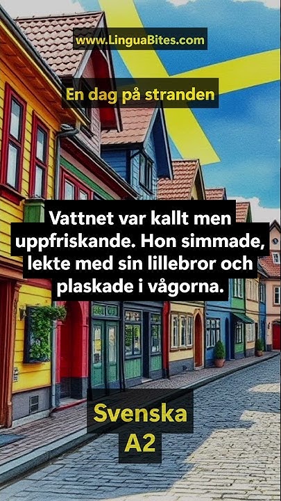 LinguaBites's tweet card. #Svenska A2 - En dag på stranden