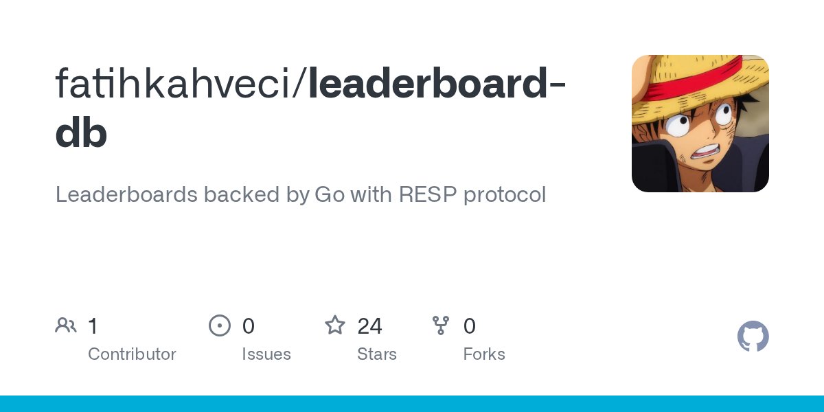 fatih_kahveci's tweet card. Leaderboards backed by Go with RESP protocol. Contribute to fatihkahveci/leaderboard-db development by creating an account on GitHub.