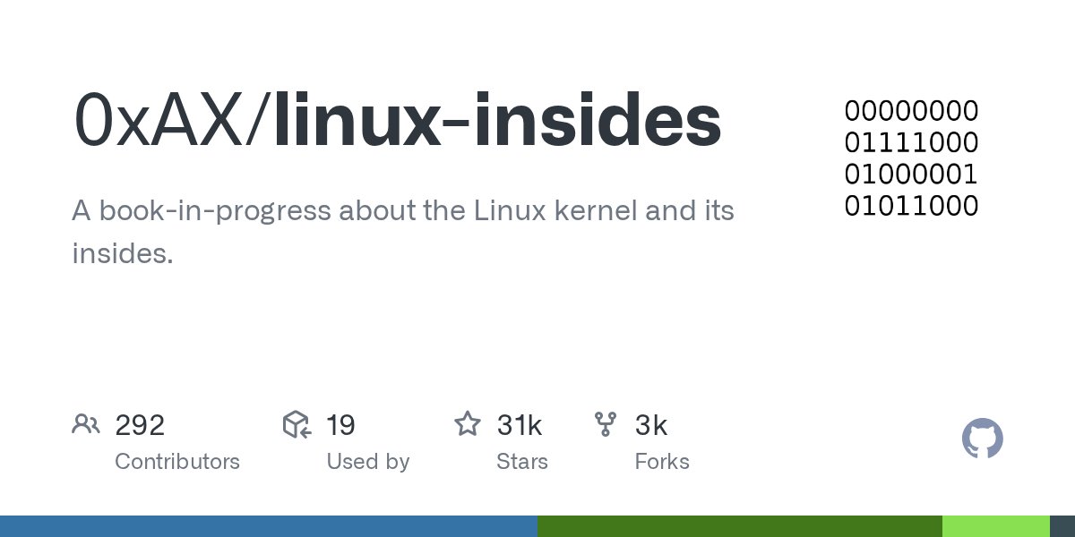 Propositio_ai's tweet card. A book-in-progress about the Linux kernel and its insides. - 0xAX/linux-insides