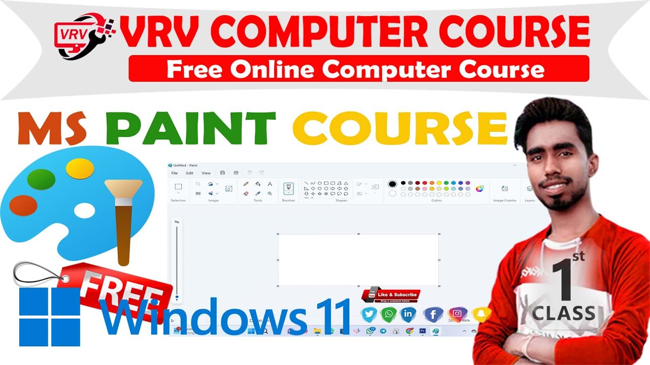 computercourse0's tweet card. How to use paint in Complete Course in HIndi Class 1 2025 Paint...