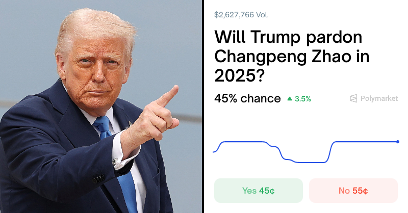 CheatCode0x's tweet card. Polymarket | This market will resolve to "Yes" if the listed individual receives a presidential pardon, commutation, or reprieve from Donald Trump by December 31, 2025, 11:59 PM ET. Otherwise, this...