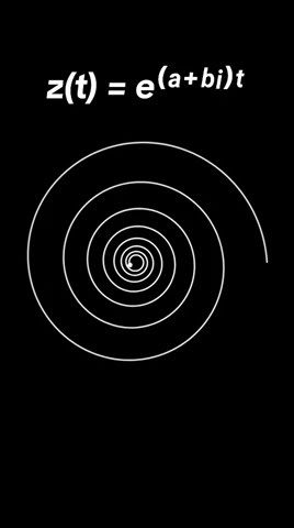 tiago_hands's tweet card. Visual Complex Analysis: A Spiral in the Complex Plane z(t) = e⁽ᵃ⁺ᵇⁱ⁾ᵗ