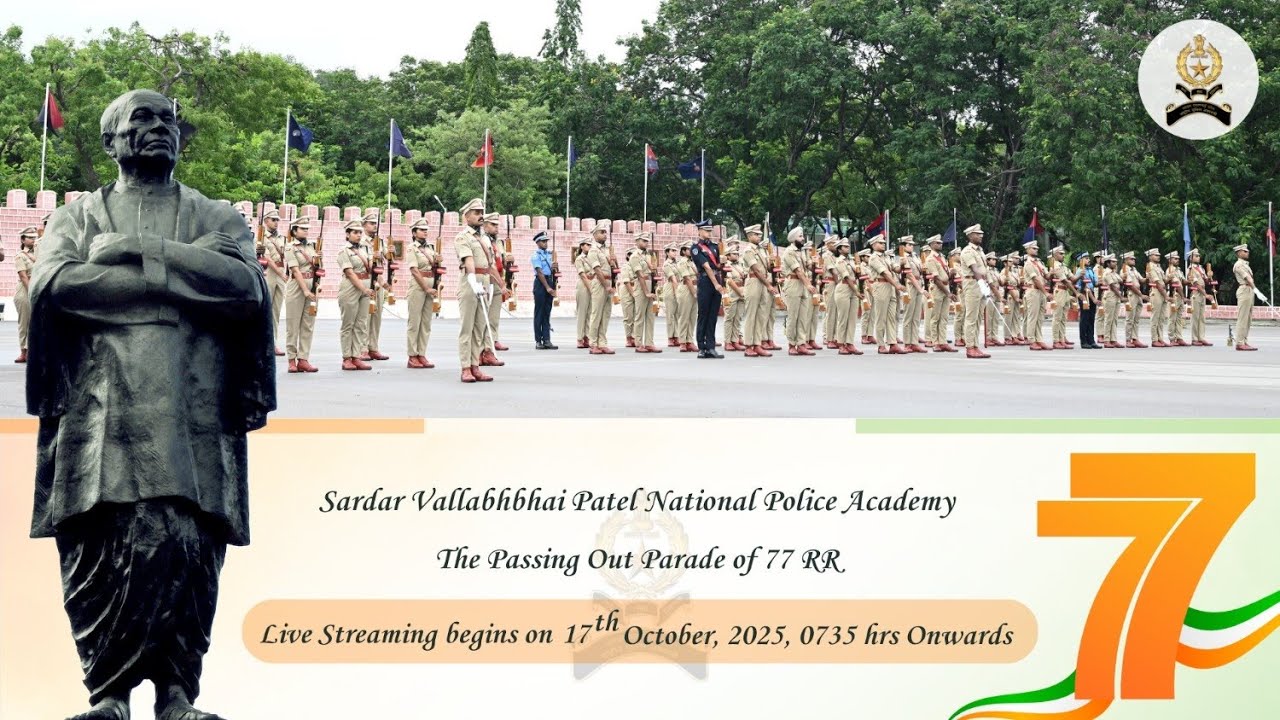 IPSbajrangpy's tweet card. Passing Out Parade - 77RR (Batch 2024), 17th October 2025