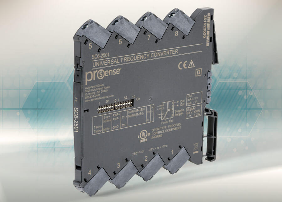 AutomationDirec's tweet card. AutomationDirect has added ProSense SC6 series high-density pulse isolators and frequency input signal conditioners.