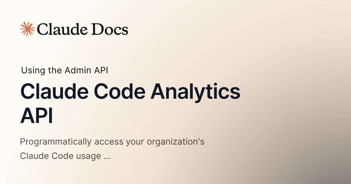 claudeai's tweet card. Programmatically access your organization's Claude Code usage analytics and productivity metrics with the Claude Code Analytics Admin API.