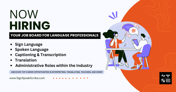 SignSpeakScribe's tweet card. Interpreter Jobs, Translator Jobs & More