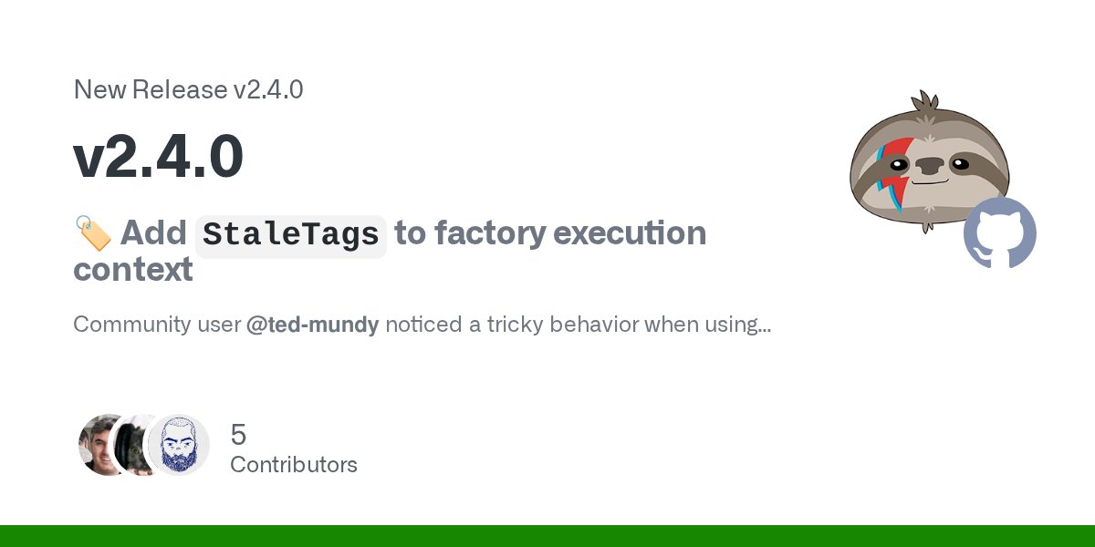 jodydonetti's tweet card. 🏷️ Add StaleTags to factory execution context Community user @ted-mundy noticed a tricky behavior when using Tagging with stale entries (see next point). To solve it, I added a new StaleTags...