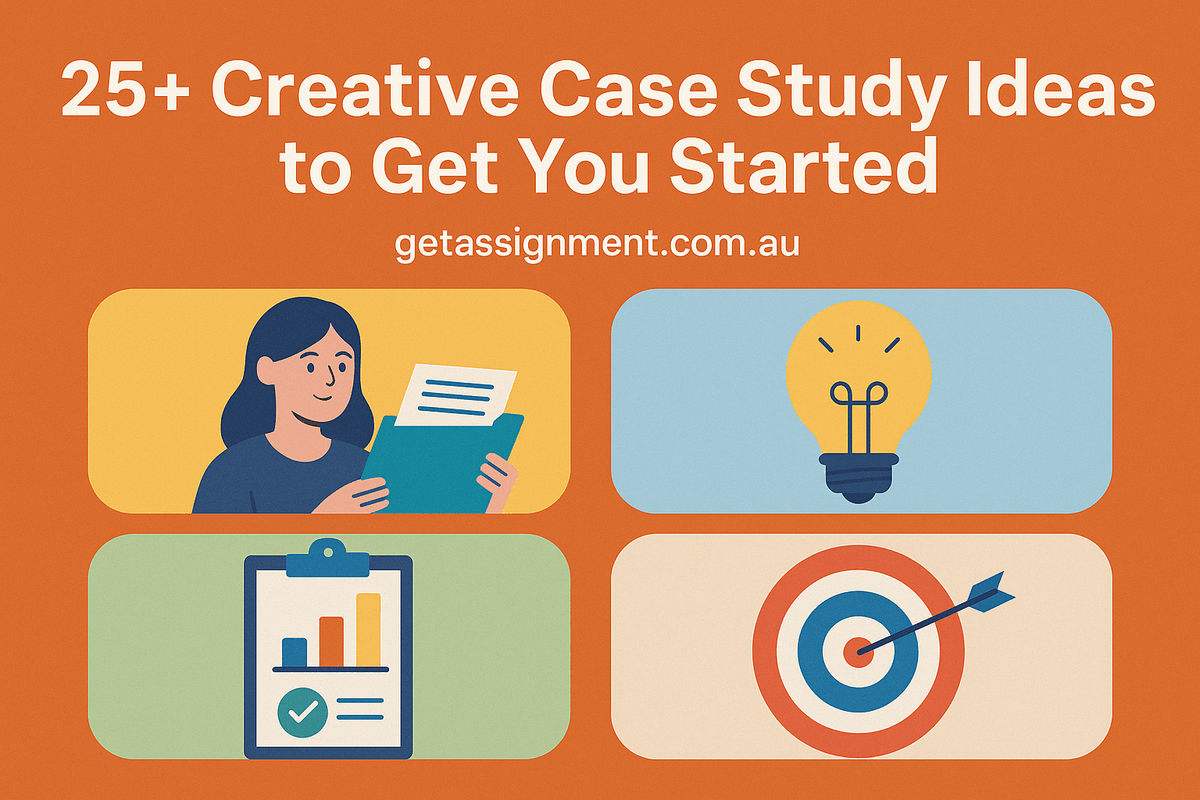 GetAssignmentAU's tweet card. Case studies are a great way to show how something works in the real world. But thinking of a good topic can sometimes be the hardest part. Whether you're a school student or study