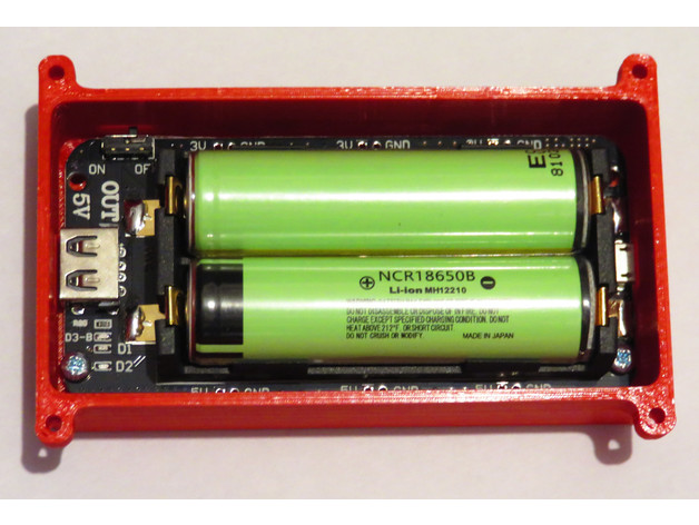 3DModularSystem's tweet card. PurposeThis thing is a box for a 2x18650 battery holder from Diymore.Simple design, with both USB port openings on each side and a special opening for the ON/Off switch.This box was made to make sure...