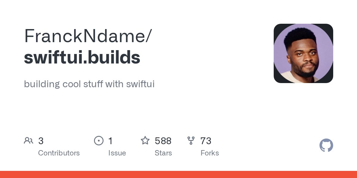 open_threads's tweet card. building cool stuff with swiftui. Contribute to FranckNdame/swiftui.builds development by creating an account on GitHub.