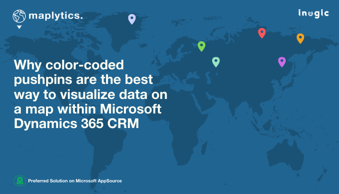 Maplytics's tweet card. Create a personalized experience for your Dynamics CRM data by bringing your own icons for pushpins or using multiple categories to view data on map with Maplytics.
